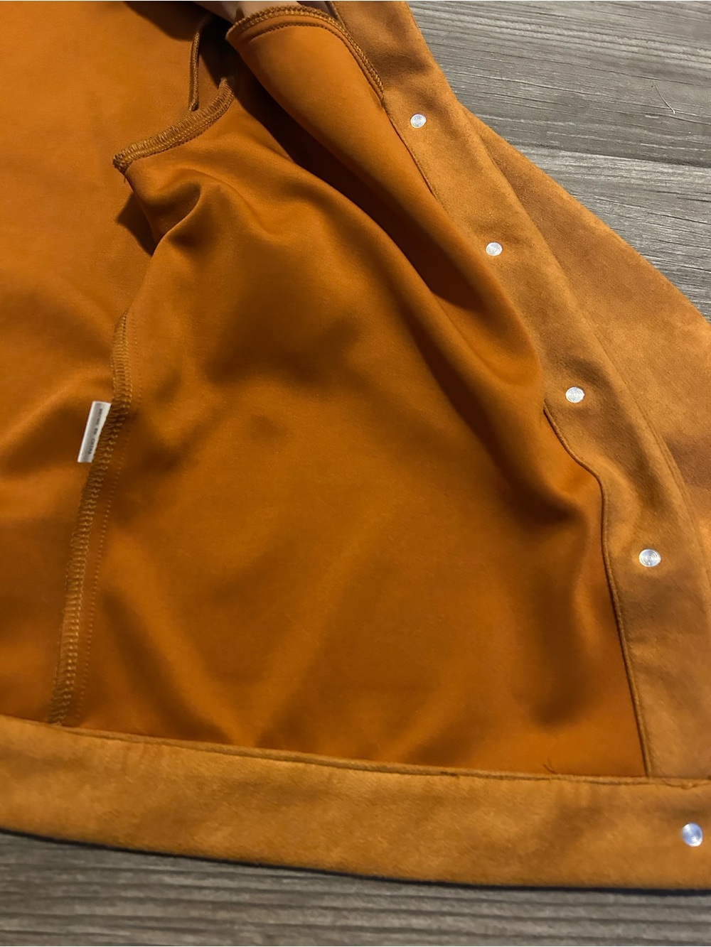 Fringed Suede (Like) Western Jacket in Tan with Multicolor Yoke Fashion Express - Picture 10 of 14